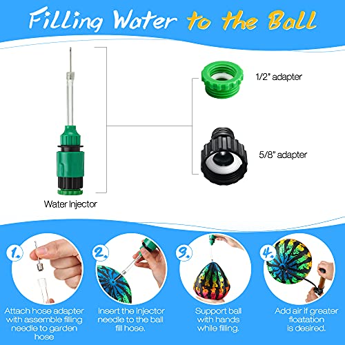Hiboom Swimming Pool Diving Balls – Underwater Water-Filled Balls for Teens & Adults (9-Inch, Multi-Color)