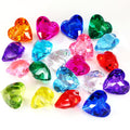 Hicarer 20 Acrylic Heart Gems for Pool Diving & Treasure Hunts - 12 Colors, 1.58 Inch