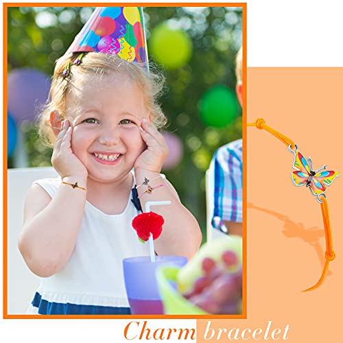 Hicarer 36-Pack Adjustable Woven Butterfly Friendship Bracelets for Kids Party Favors