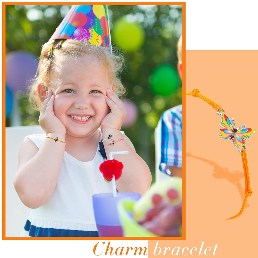 Hicarer 36-Pack Adjustable Woven Butterfly Friendship Bracelets for Kids Party Favors