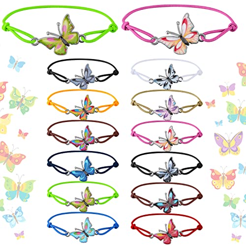 Hicarer 36-Pack Adjustable Woven Butterfly Friendship Bracelets for Kids Party Favors