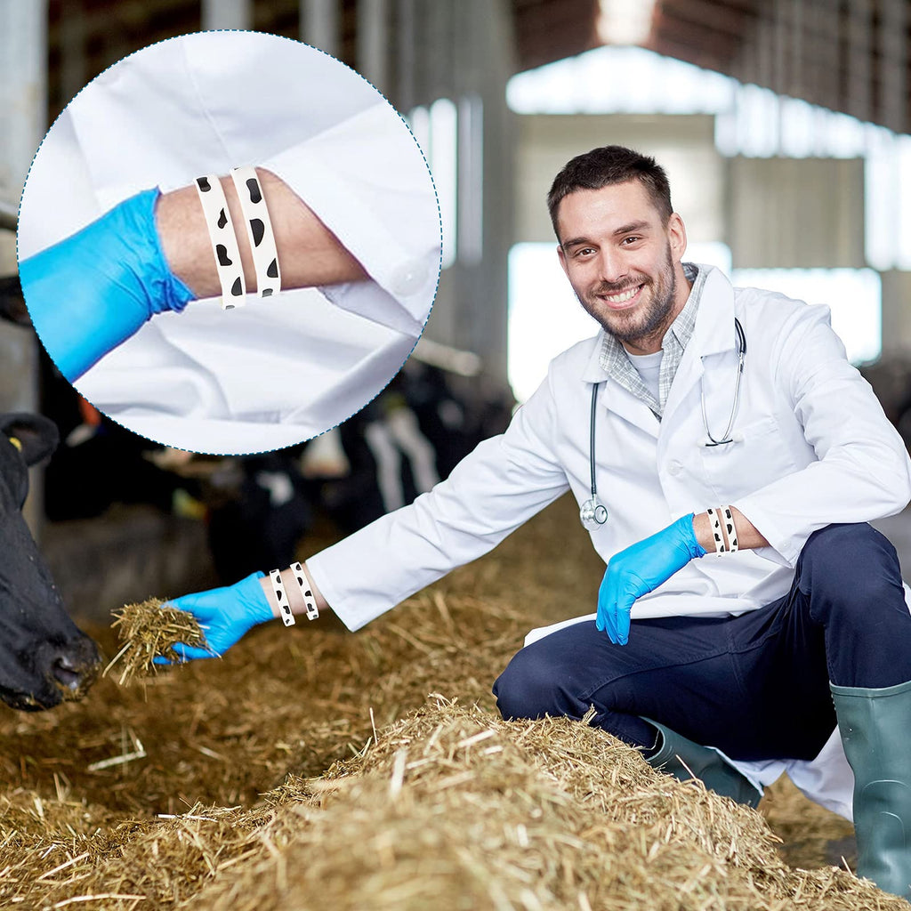 Hicarer Cow Print Rubber Slap Bracelets - 48 Pack, Silicone Western Party Favors