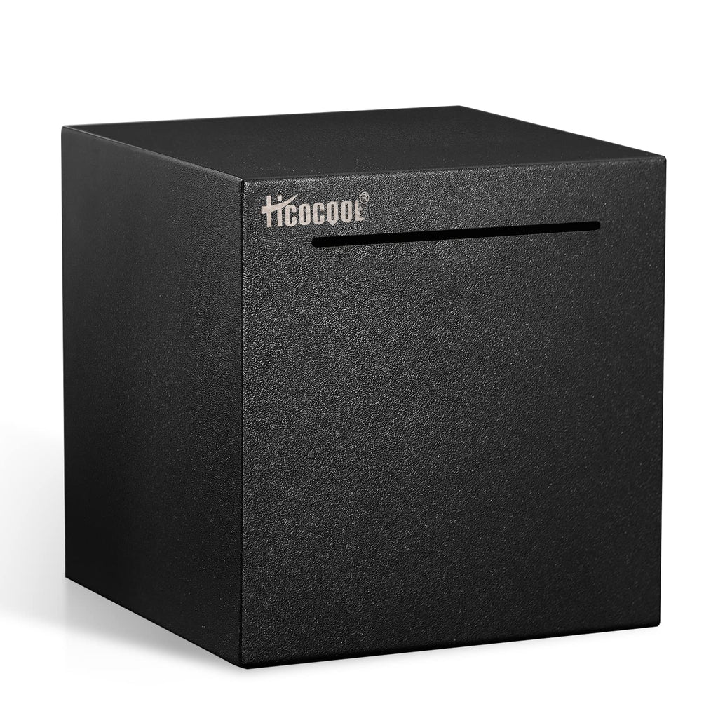 hicocool Starry Black Stainless Steel Piggy Bank – Must Break to Open, 4.72 Inches (Black)