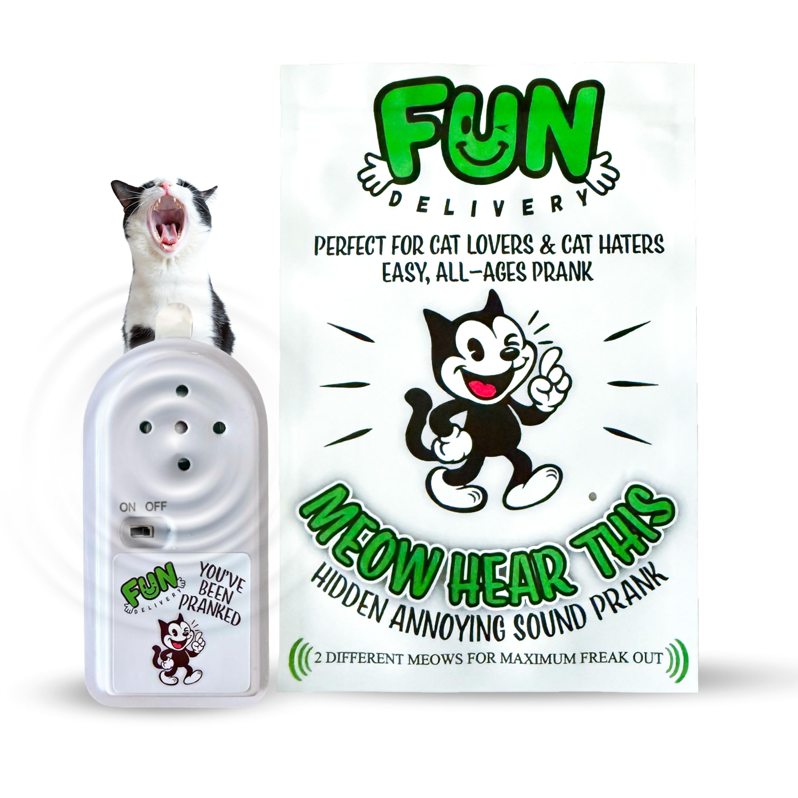 Hidden Cat Prank Noise Maker – Realistic Meowing Sound Device for Office Pranks & Gags