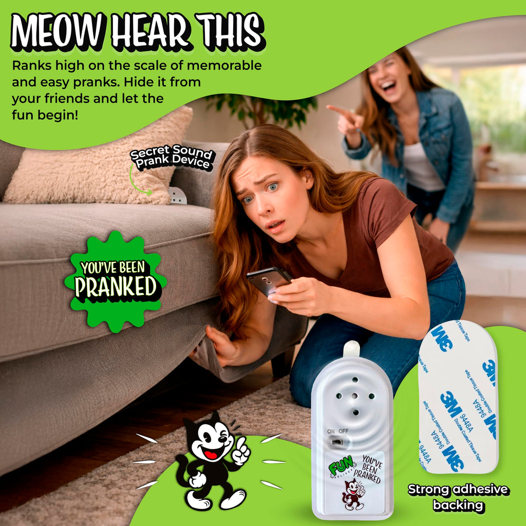 Hidden Cat Prank Noise Maker – Realistic Meowing Sound Device for Office Pranks & Gags