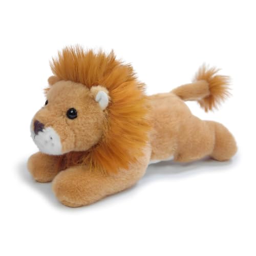 Hideekoog 8-Inch Realistic Lying Down Lion Plush Toy – Soft Stuffed Animal for Kids and Collectors