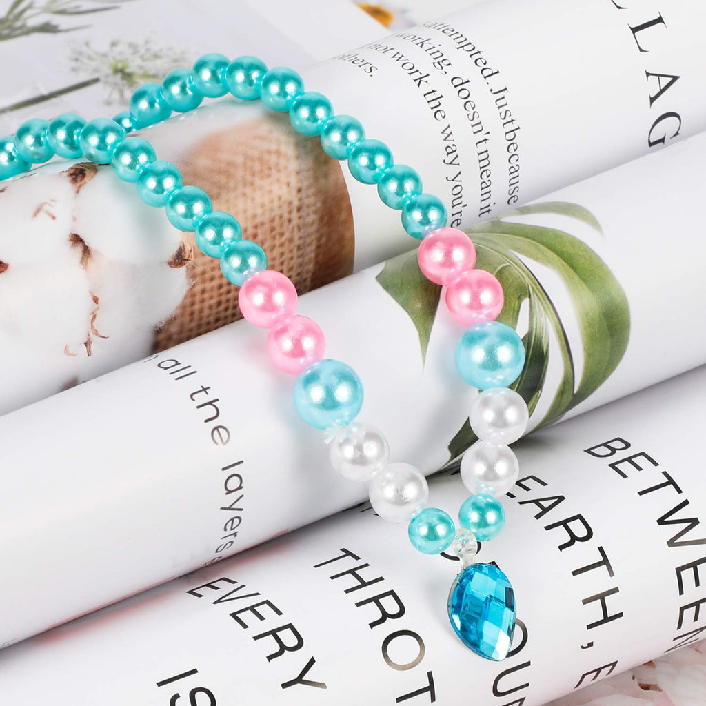 Hifot Kids Jewelry Set with Plush Handbag and Hair Clips for Dress-Up Play