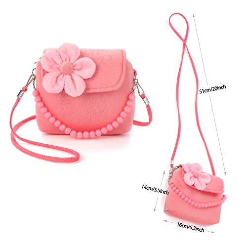 Hifot Kids Plush Jewelry Set with Handbag – Princess Dress-Up Set for Girls 3-8