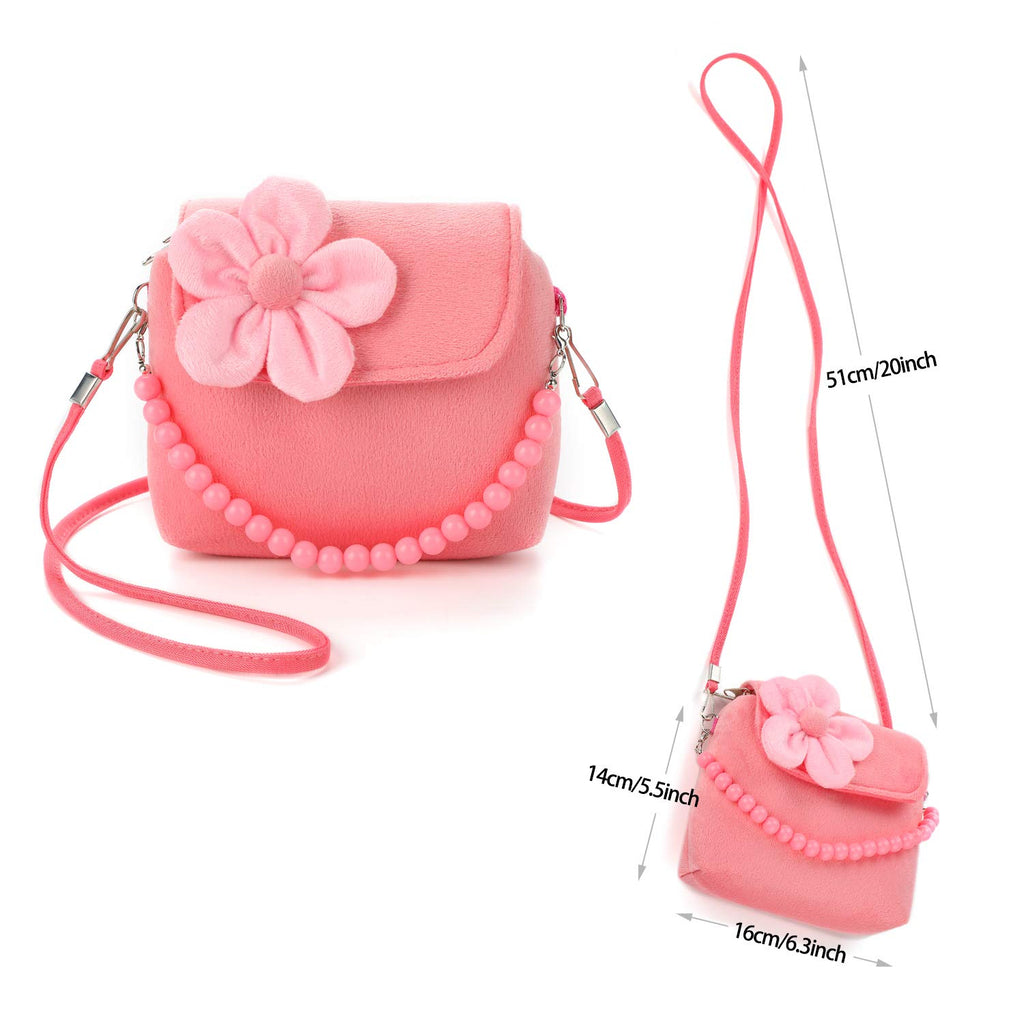 Hifot Kids Plush Jewelry Set with Handbag – Princess Dress-Up Set for Girls 3-8