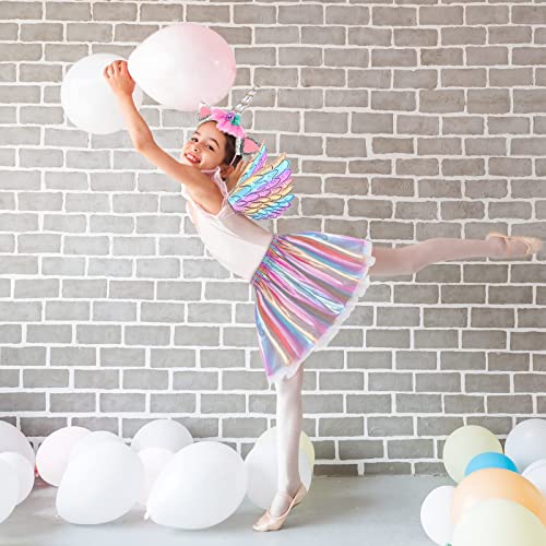 Hifot Unicorn Costume for Girls – Tutu Dress with Wings and Headband Set