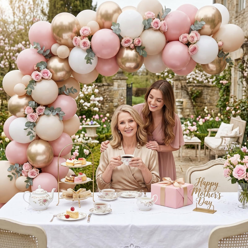 HILAVO Dusty Pink Balloons 60-Piece Set - Pastel Neutral Latex Balloons for Boho Birthday Wedding Baby Shower