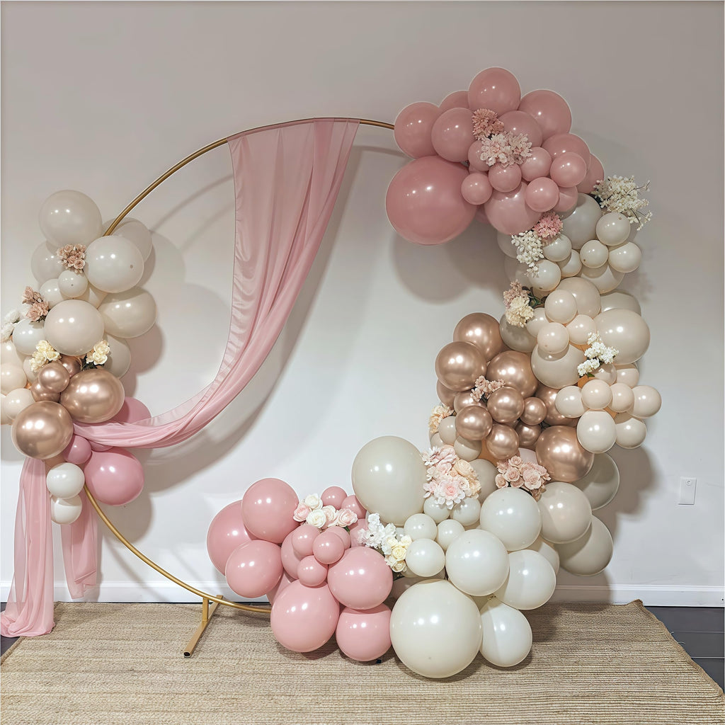 HILAVO Dusty Pink Balloons 60-Piece Set - Pastel Neutral Latex Balloons for Boho Birthday Wedding Baby Shower