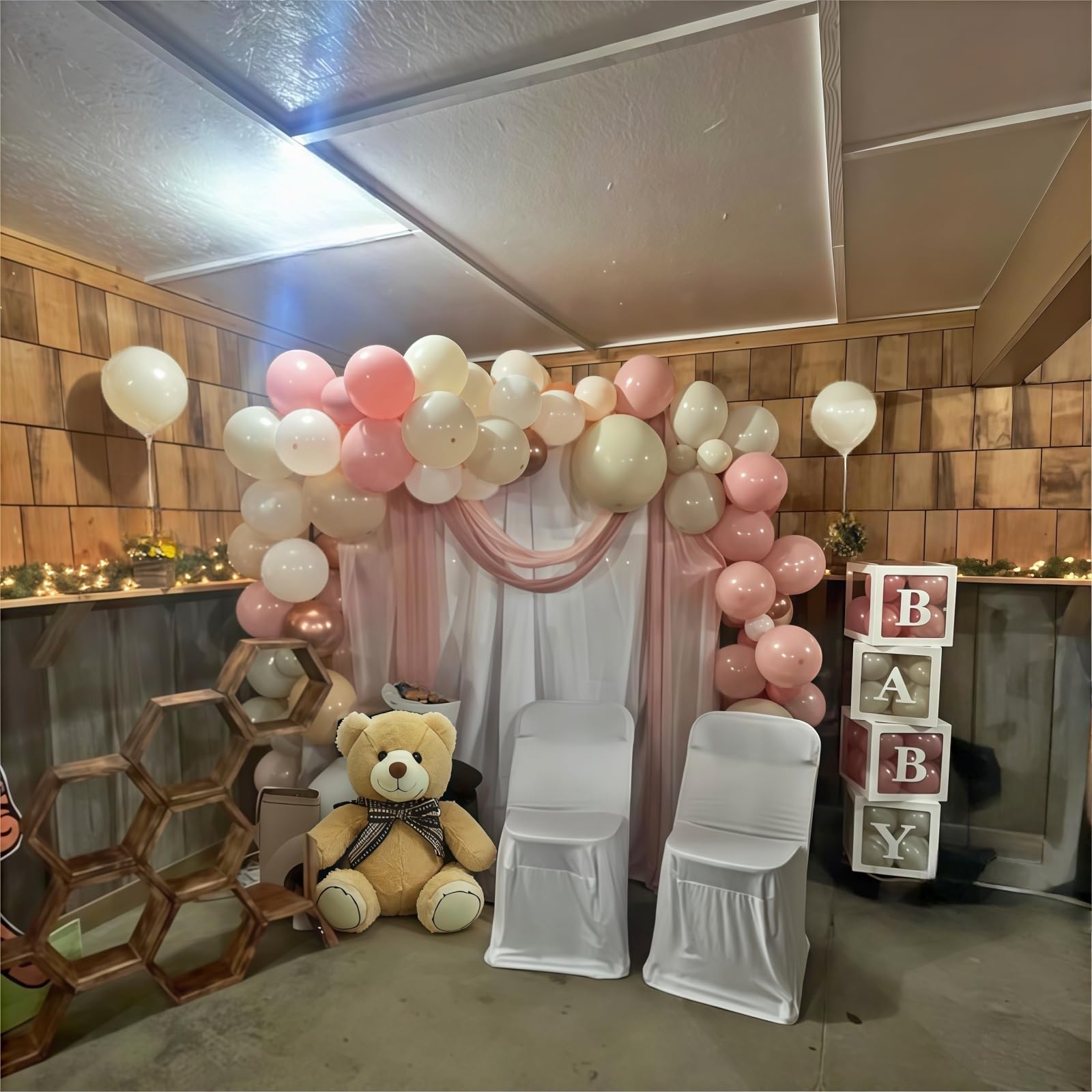 HILAVO Dusty Pink Balloons 60-Piece Set - Pastel Neutral Latex Balloons for Boho Birthday Wedding Baby Shower