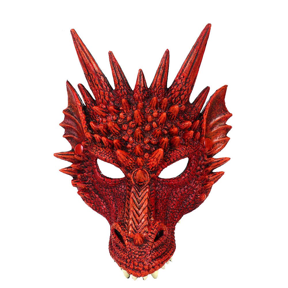 Himine Dragon's Head Mask – Lightweight PU Foam Cosplay Mask for Halloween & Party