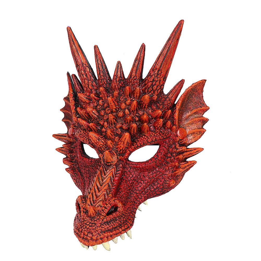 Himine Dragon's Head Mask – Lightweight PU Foam Cosplay Mask for Halloween & Party