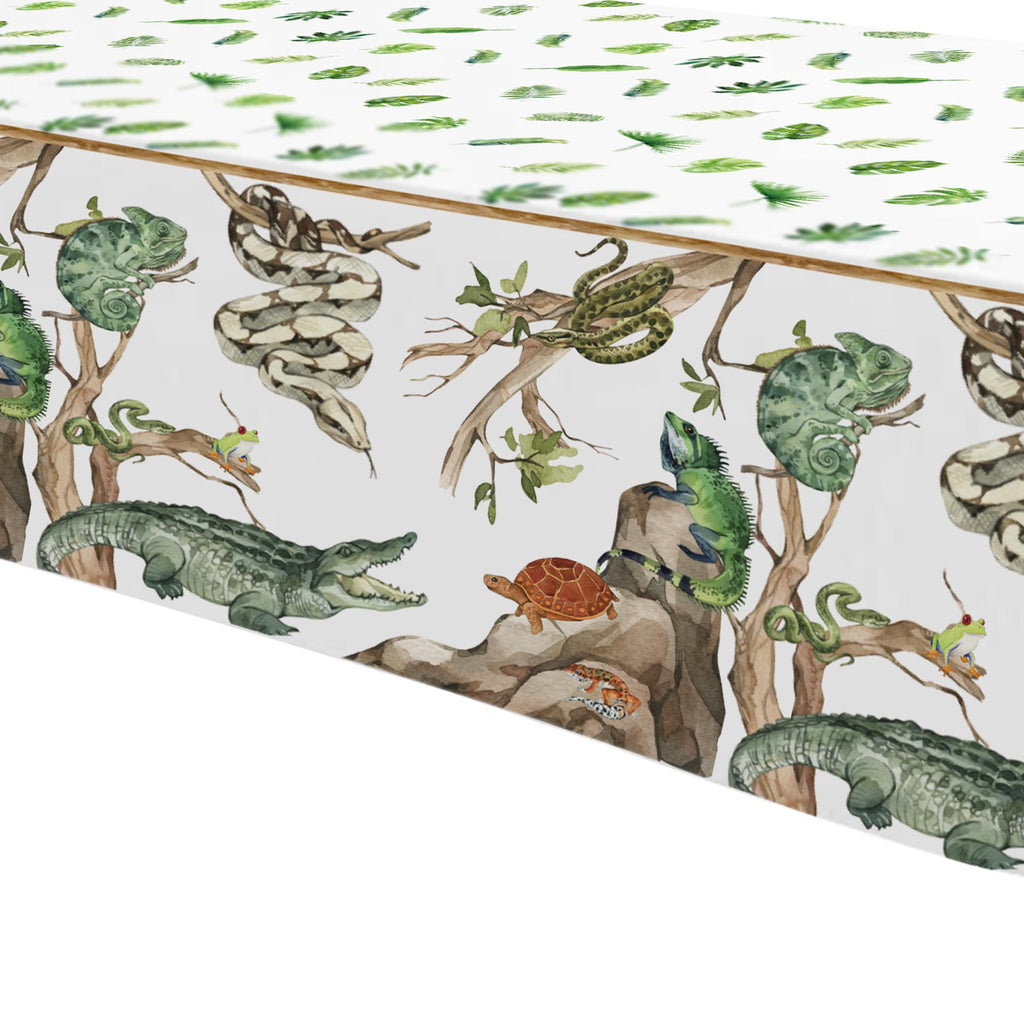 HIPVVILD Reptile Birthday Tablecloths - 4 Pack Disposable 54x108in Jungle Animal Party Cover