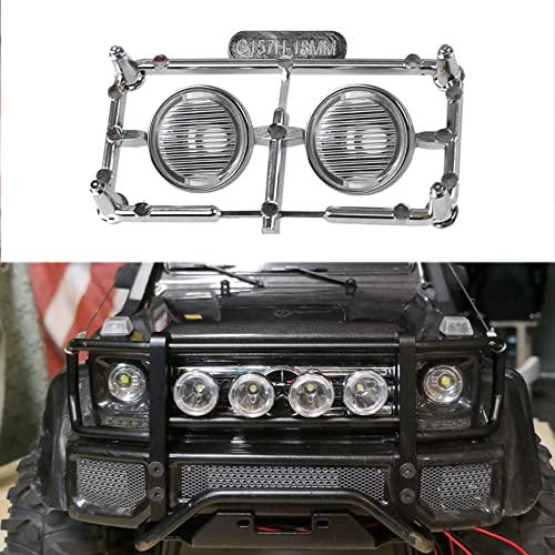 HIRCQOO 1/10 RC Crawler LED Headlights - 18mm & 20mm White LED Lamps for TRX-4, SCX10, Redcat Gen8