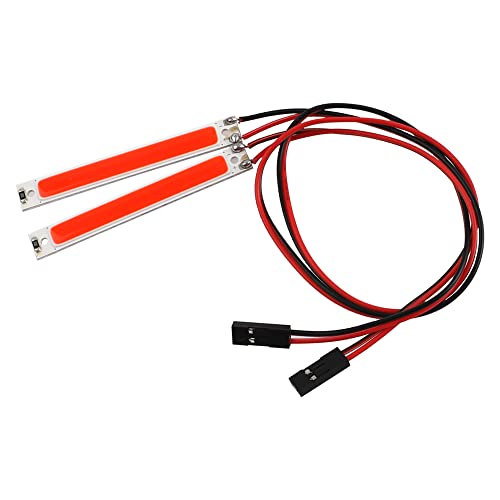 HIRCQOO 2-Pack Red LED Chassis Lights for 1/10 RC Crawlers (60x8mm) - Compatible with Traxxas TRX-4, Axial SCX10 II, RC4WD D90