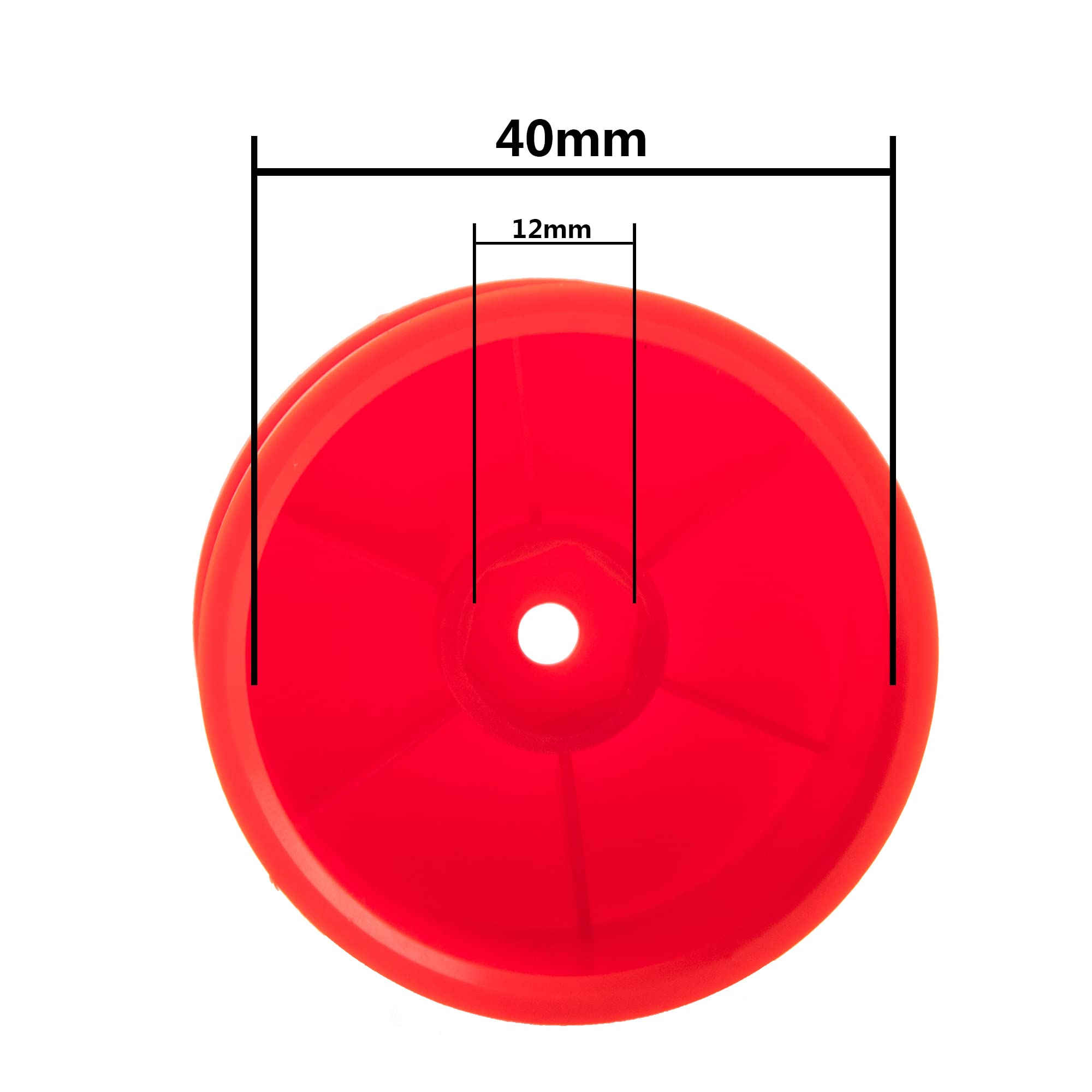 HIRCQOO RC 12mm Hex Hub Red Wheel Rims & Rubber Tires – 70mm Diameter for 1/10 On-Road Touring Cars, Fits HSP Tamiya HPI Kyosho WLtoys Traxxas