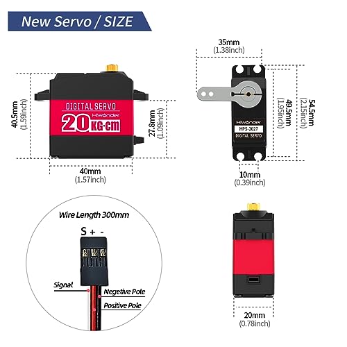 Hiwonder HPS-2027 20KG High Torque Digital Servo 270° Rotation Waterproof Full Metal Gear