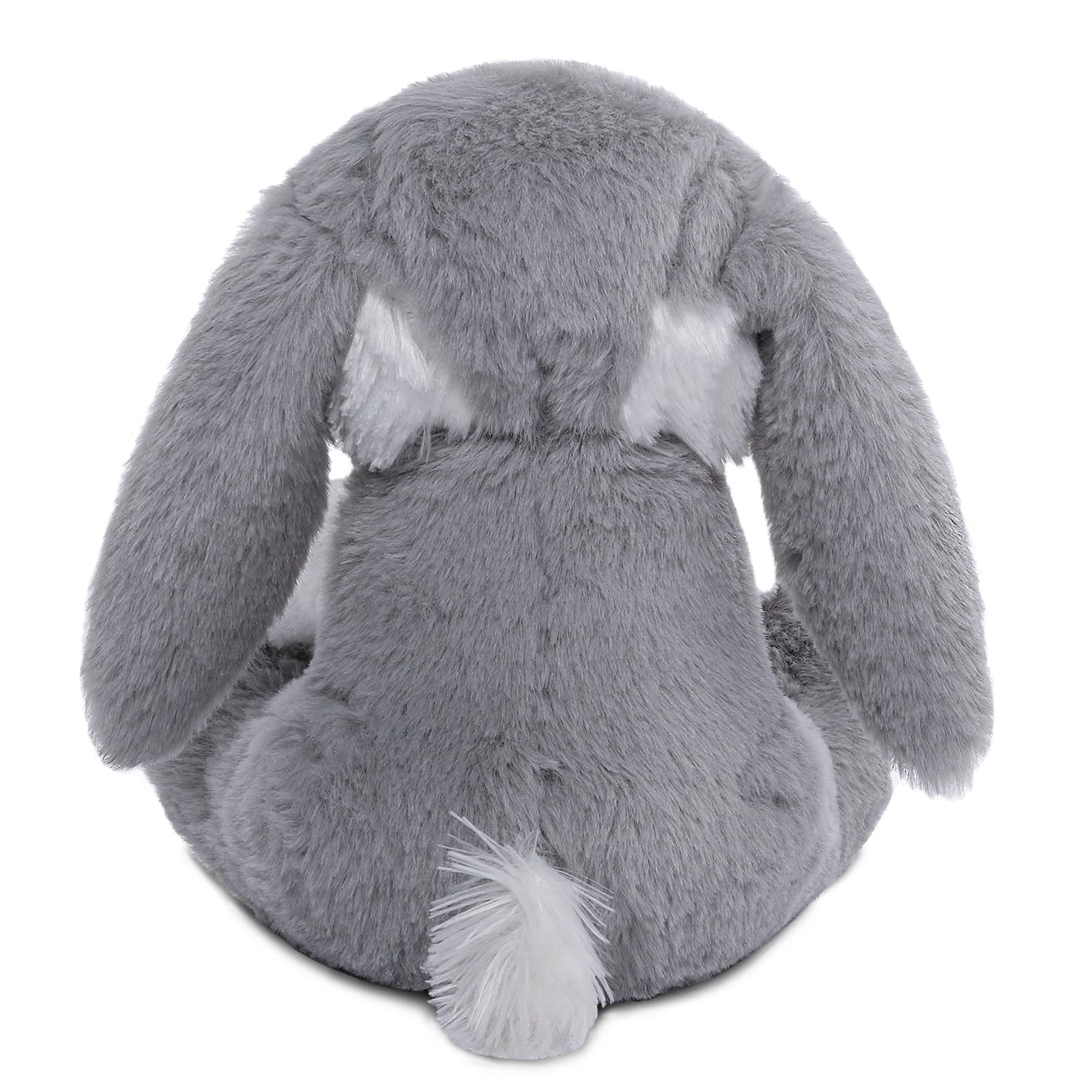 HO-EF 8.5" Gray Easter Bunny Plush – Soft Floppy-Eared Stuffed Animal with Machine Washable Design