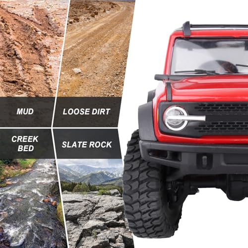 Hobbypark 1.0 Soft Rubber Rock Crawler Tires for 1/18 TRX4M and SCX24 – 4 Pack (52x20mm)
