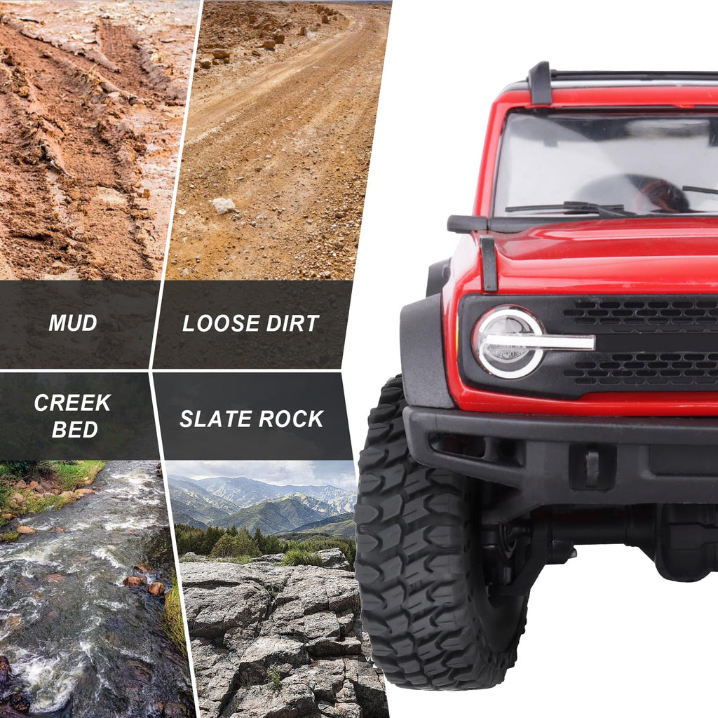 Hobbypark 1.0 Soft Rubber Rock Crawler Tires for 1/18 TRX4M and SCX24 – 4 Pack (52x20mm)