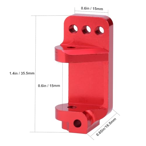 Hobbypark Aluminum Alloy Caster Blocks for 1/10 Traxxas 2WD Slash, Stampede, Rustler - Replacement Part 3632 (Red)