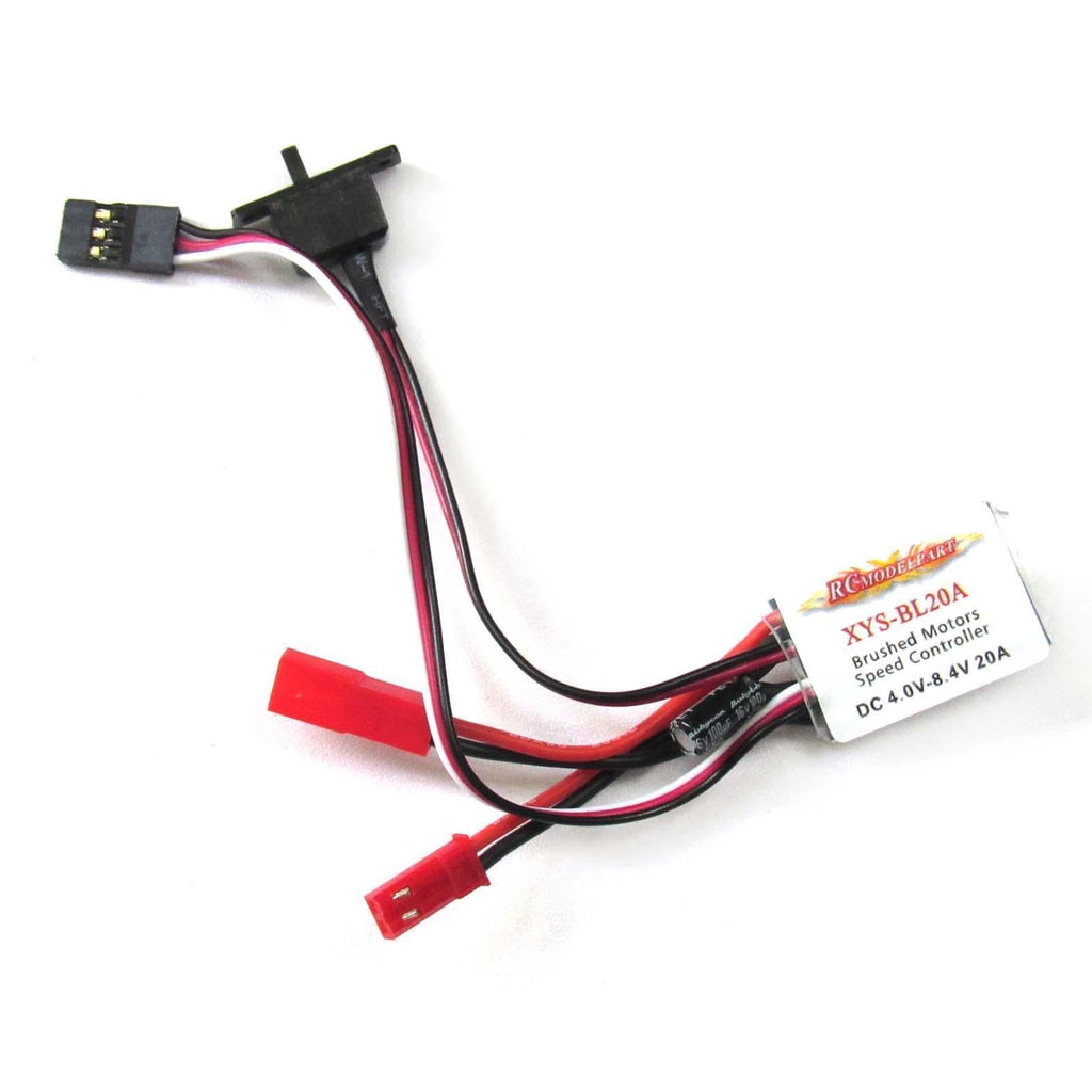 Hobbypower 20A Brushed ESC Speed Controller for RC Cars & Boats – No Brake