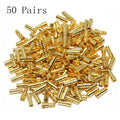 Hobbypower 3.5mm Gold Bullet Connectors – 50 Pairs Male & Female for RC Batteries ESC
