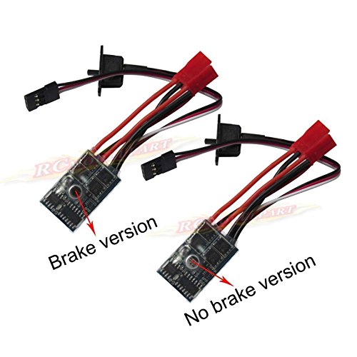 Hobbypower Brushed Motor ESC 10A Speed Controller for 1/16 1/18 RC Car Boat Tank with Brake