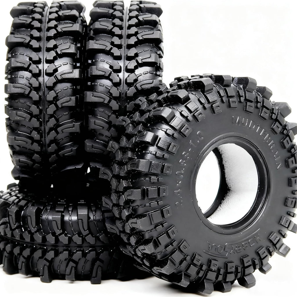 HOBBYSOUL 1.0 Crawler Tires 61x22.4mm Soft Sticky Compound for TRX4M SCX24