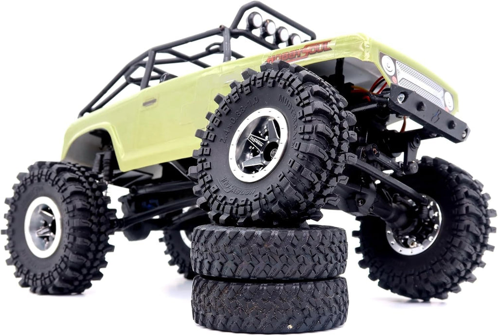 HOBBYSOUL 1.0 Crawler Tires 61x22.4mm Soft Sticky Compound for TRX4M SCX24