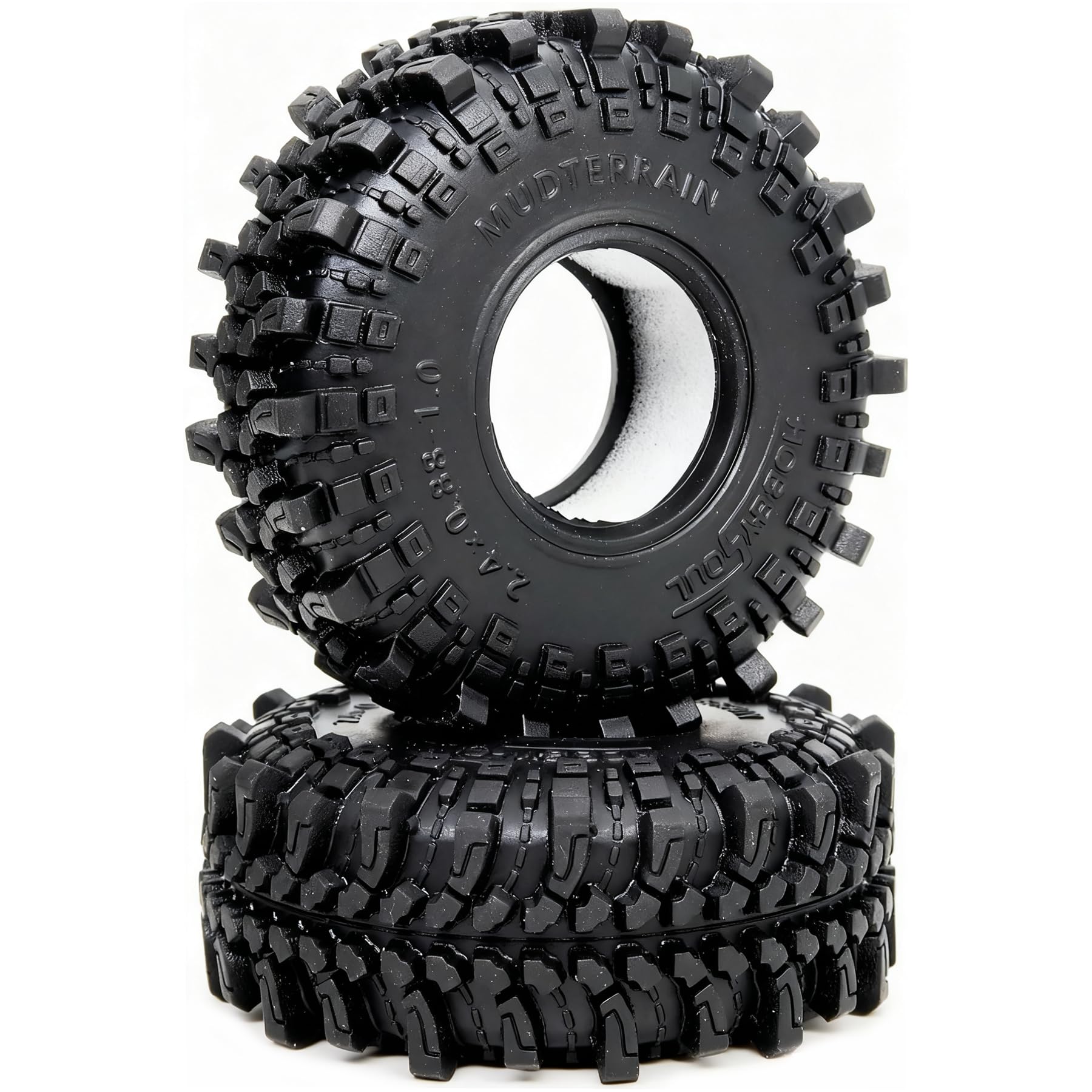 HOBBYSOUL 1.0 Crawler Tires 61x22.4mm Soft Sticky Compound for TRX4M SCX24