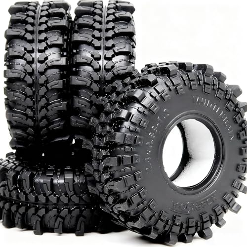 HOBBYSOUL 1.0 Crawler Tires 61x22.4mm Soft Sticky Compound for TRX4M SCX24