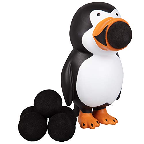 Hog Wild Penguin Ball Popper Toy – Air-Powered Foam Ball Launcher for Indoor/Outdoor Active Play