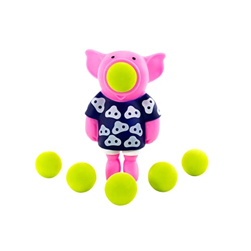 Hog Wild Pig Ball Popper Toy - 4 Foam Balls, Shoots Up to 20 Feet - Indoor/Outdoor Fun for Ages 5+