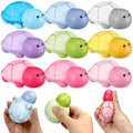 Hollowfly 12-Pack Turtle Stress Balls – Colorful Foam Squeeze Toys for Anxiety Relief, Party Favors, Office Gifts