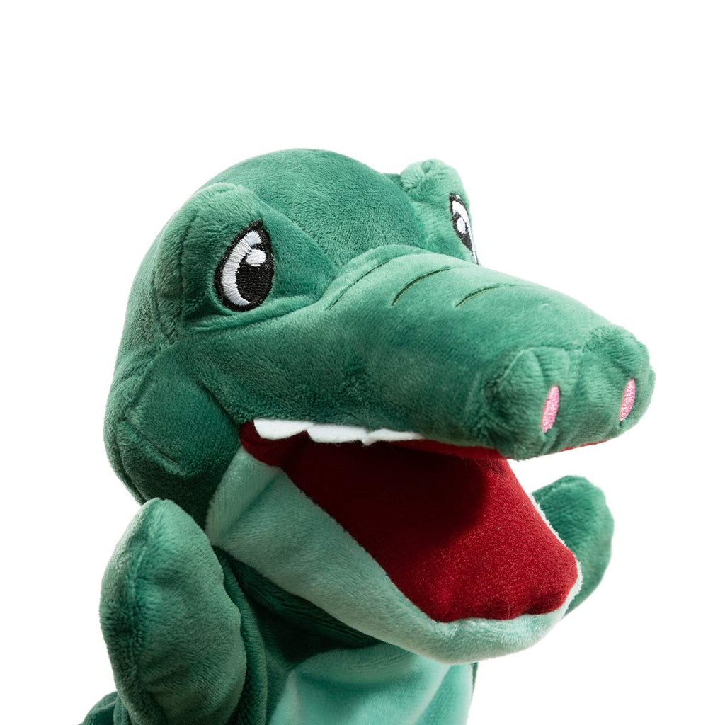 HollyHOME Crocodile Hand Puppet – 13-Inch Plush Alligator Puppet for Kids and Adults