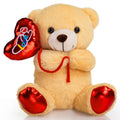 HollyHOME Valentine's Bear Plush - 10 Inch Stuffed Animal with Red Love Balloon for Kids and Girlfriend