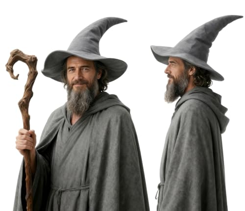 HOMELEX Black Witch Hat - Adult Wizard Hat for Halloween Costume Accessories