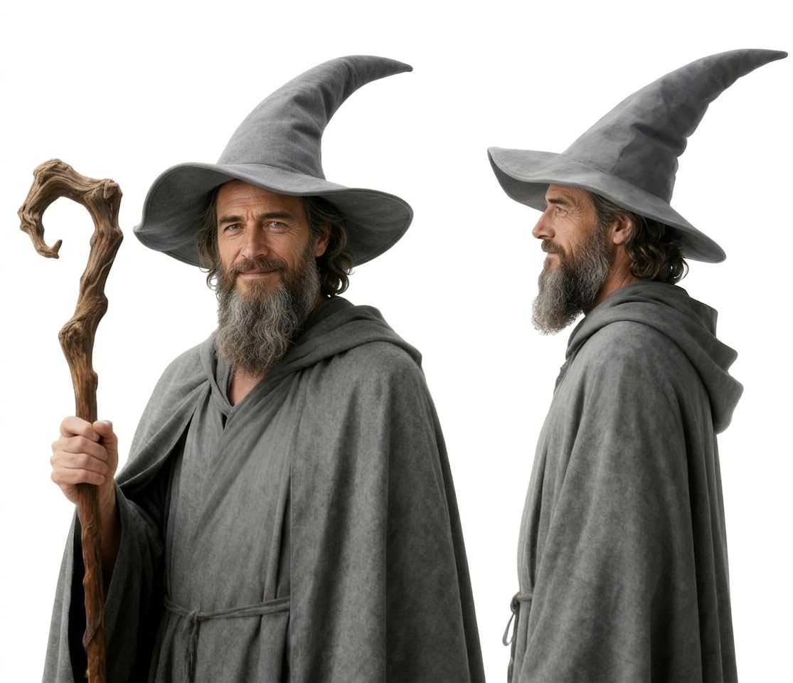 HOMELEX Black Witch Hat - Adult Wizard Hat for Halloween Costume Accessories