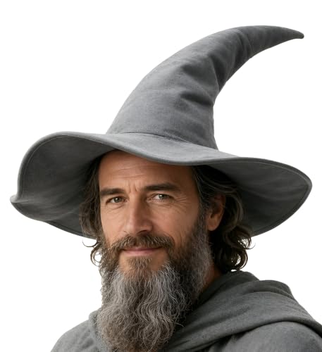 HOMELEX Black Witch Hat - Adult Wizard Hat for Halloween Costume Accessories
