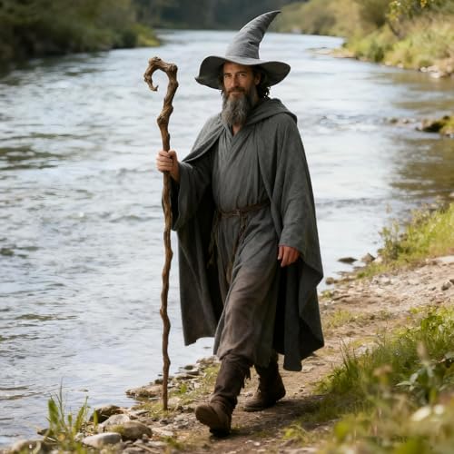 HOMELEX Black Witch Hat - Adult Wizard Hat for Halloween Costume Accessories