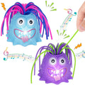 HOMQYTE Hair-Pulling Screaming Monster Fidget Toy – LED Light, Stress Relief Gag Toy, 2-Pack (Blue & Purple)