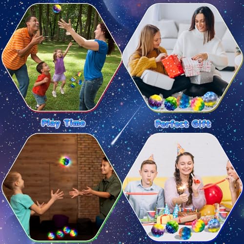 HOMQYTE High Bounce Foam Balls (5 Pack) – 3.14'' Sensory Balls for Adults, Stress Relief & Hand-Eye Coordination Training with Pop Sound