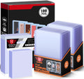 Homthy 300 PCS TopLoaders & Card Sleeves Set – 3x4 Hard Plastic Protectors for Trading Cards, MTG, Sports Cards