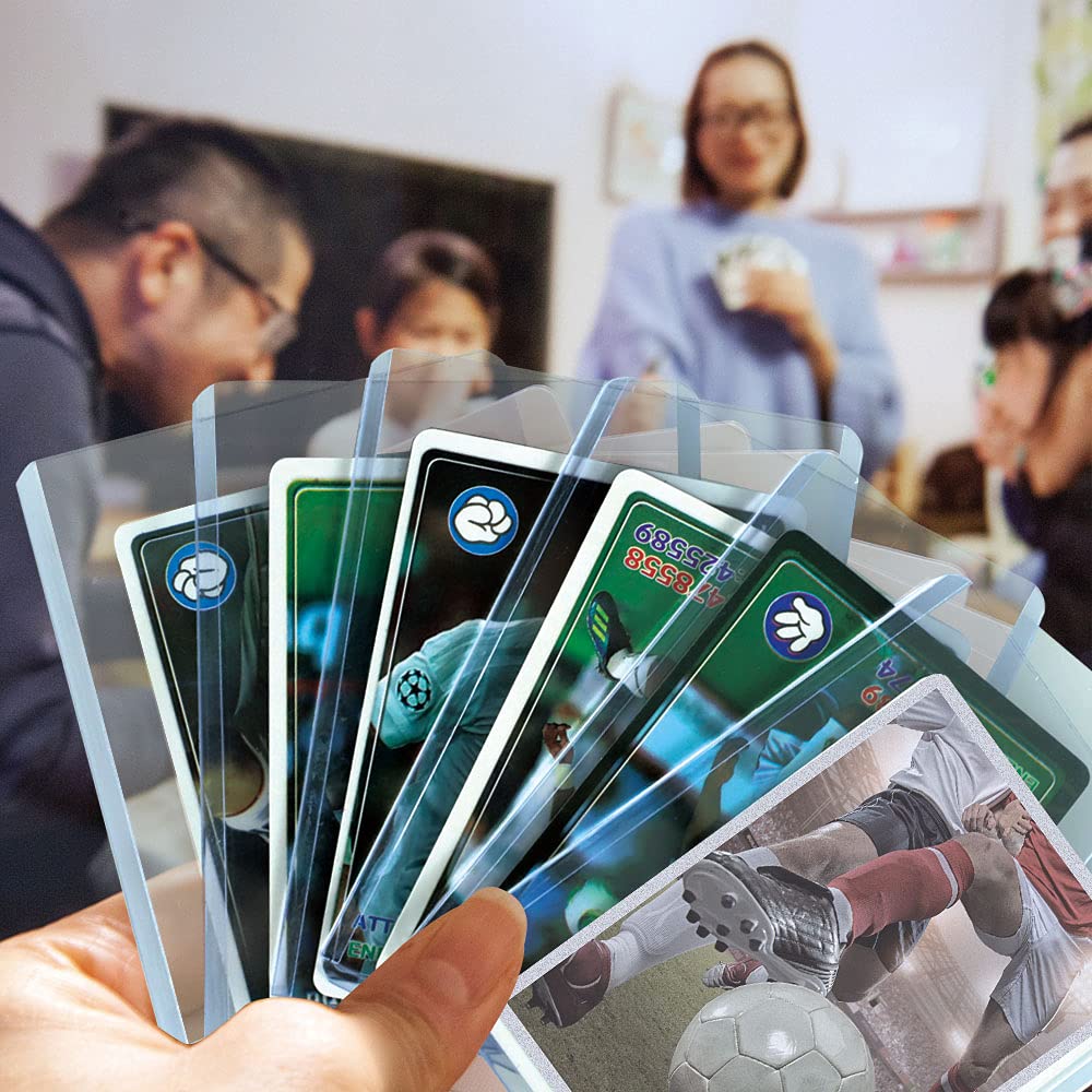 Homthy 300 PCS TopLoaders & Card Sleeves Set – 3x4 Hard Plastic Protectors for Trading Cards, MTG, Sports Cards