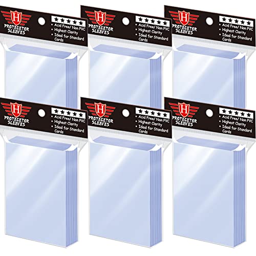 Homthy 600 Clear Card Sleeves – Non-PVC Polypropylene Protectors for Standard Trading Cards