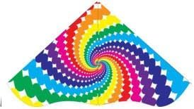 Honbo Lollipop Delta Kite - Large 53.5x30.3 Inch Easy to Fly Kite for Kids and Adults, Includes 200ft Line and Storage Bag